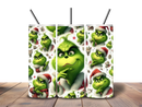 20oz Skinny Tumbler Printed Paper - Funny Grinch Christmas