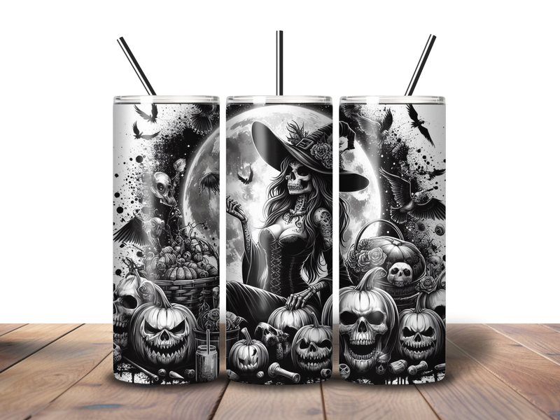 20oz Skinny Tumbler Printed Paper - Halloween