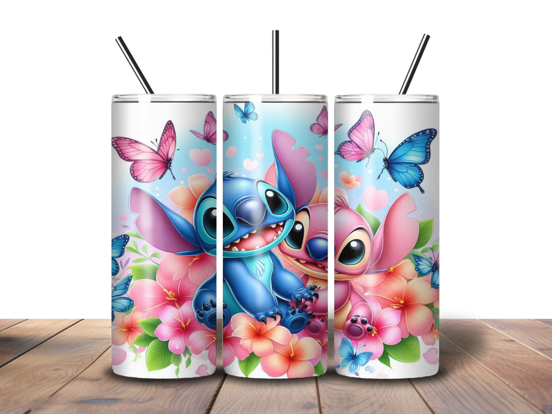 20oz Skinny Tumbler Printed Paper - Tropical Alien