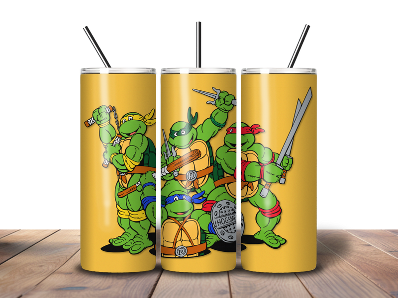 20oz Skinny Tumbler Printed Paper - Turtle