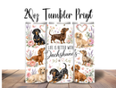 20oz Skinny Tumbler Printed Paper - Dachshund