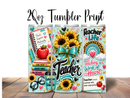 20oz Skinny Tumbler Printed Paper - Teacher