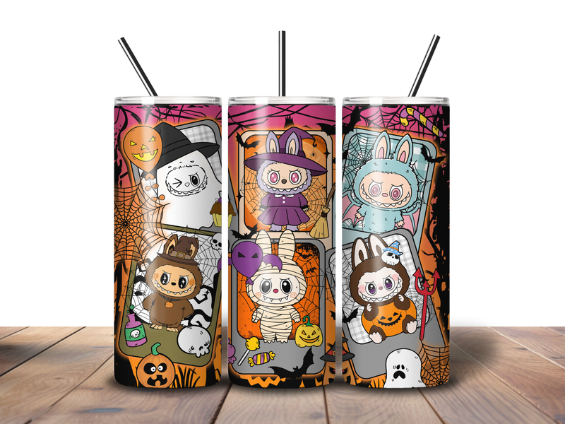 20oz Skinny Tumbler Printed Paper -Halloween Bubu