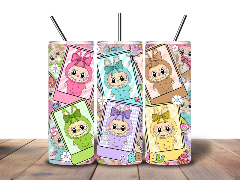 20oz Skinny Tumbler Printed Paper - Bubu Cartoon Monster