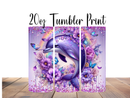 20oz Skinny Tumbler Printed Paper - Tropical Dolphine