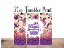 20oz Skinny Tumbler Printed Paper - Best Nanny