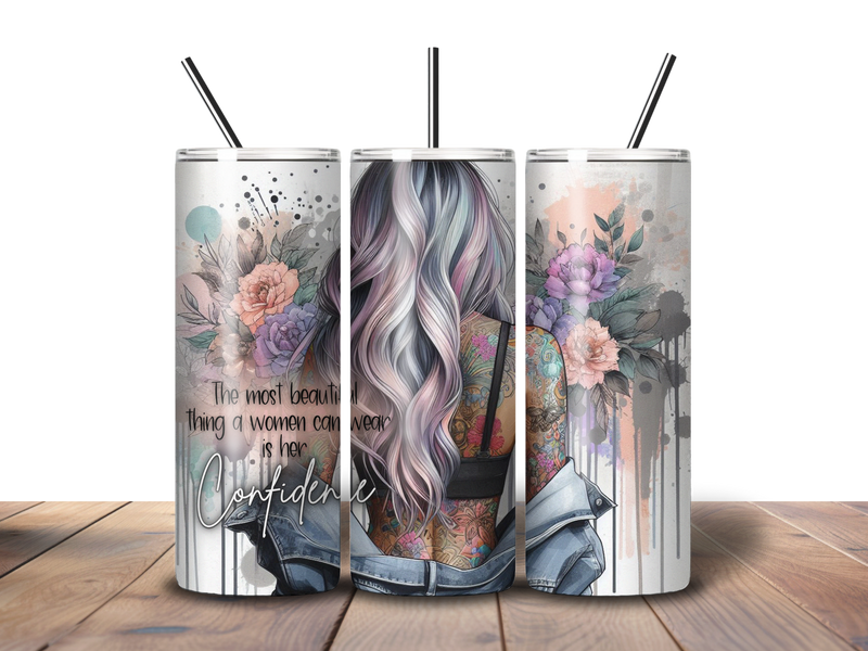 20oz Skinny Tumbler Printed Paper - Self-love