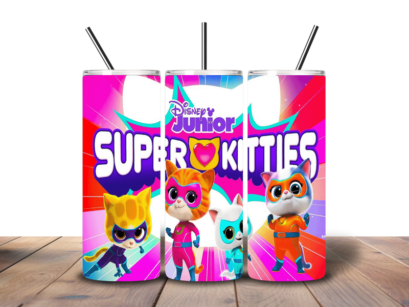 20oz Skinny Tumbler Printed Paper - Kitten