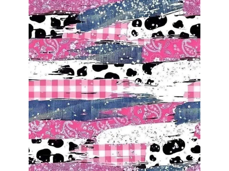 20oz Skinny Tumbler Printed Paper - Pink Patchwork