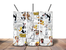20oz Skinny Tumbler Printed Paper - Cartoon