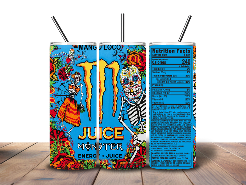 20oz Skinny Tumbler Printed Paper - Juice Monster