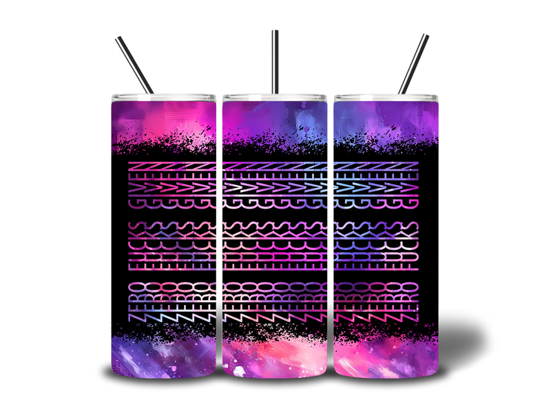 20oz Skinny Tumbler Printed Paper - Hidden Words