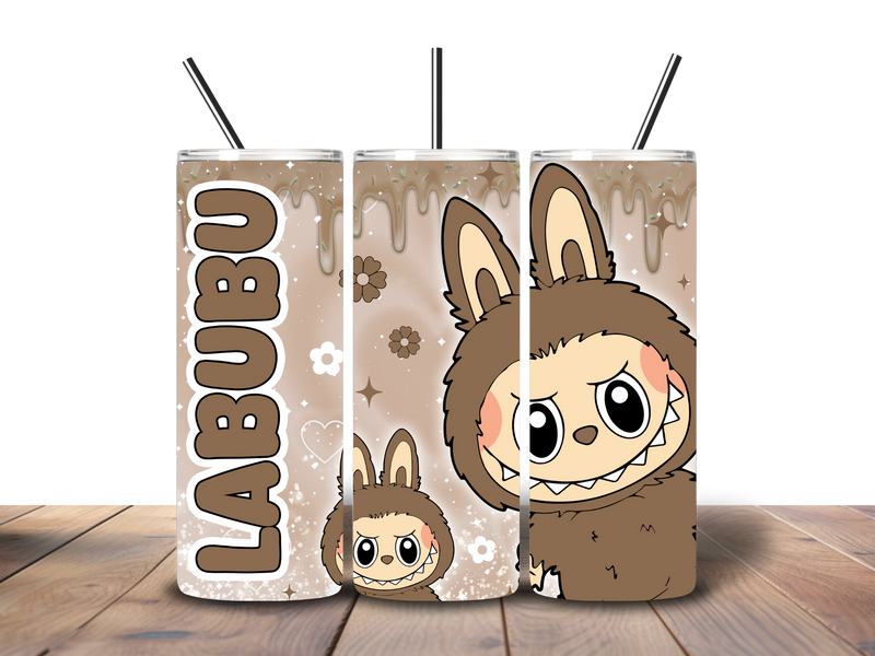 20oz Skinny Tumbler Printed Paper - Bubu Cartoon Monster
