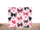 20oz Skinny Tumbler Printed Paper - Bows and Hearts