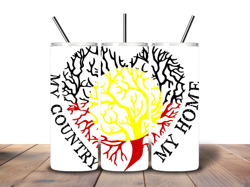 My Heart 20oz Skinny Tumbler Printed Paper