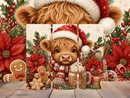 20oz Skinny Tumbler Printed Paper - Christmas Highlander Cow