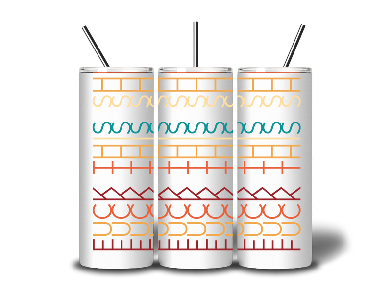 20oz Skinny Tumbler Printed Paper - Hidden Words