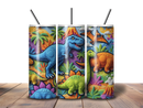 Printed Sublimation Paper for 20oz  Skinny Tumblers - Dino