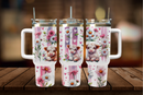 40oz Tumbler Sublimation Print - Pink Highlander