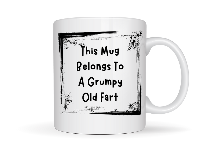 This Mug Belongs to Grumpy Printed Sublimation Paper for 11oz mug