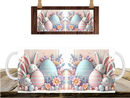 3D Pink/Blue Easter Bunny Printed Sublimation Paper for 11oz mug