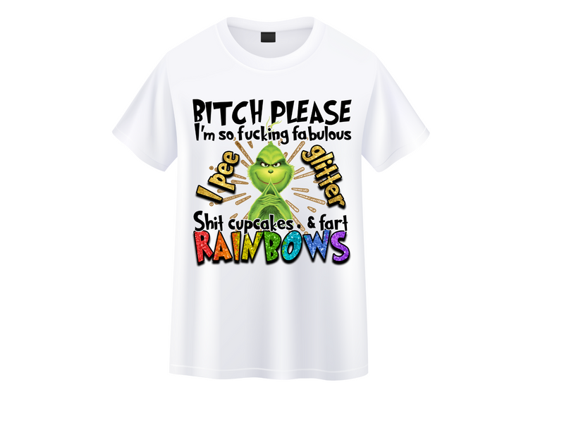 DTF Transfer Sheet - Grinch Rainbow