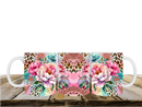 Floral Leopard Printed Sublimation Paper for 11oz mug.