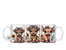 11oz Sublimation print - Sunflower Cute Highlander