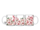 11oz Sublimation print - Pink Floral Butterflies