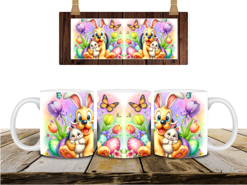 Puppy Easter Printed Sublimation Paper for 11oz mug