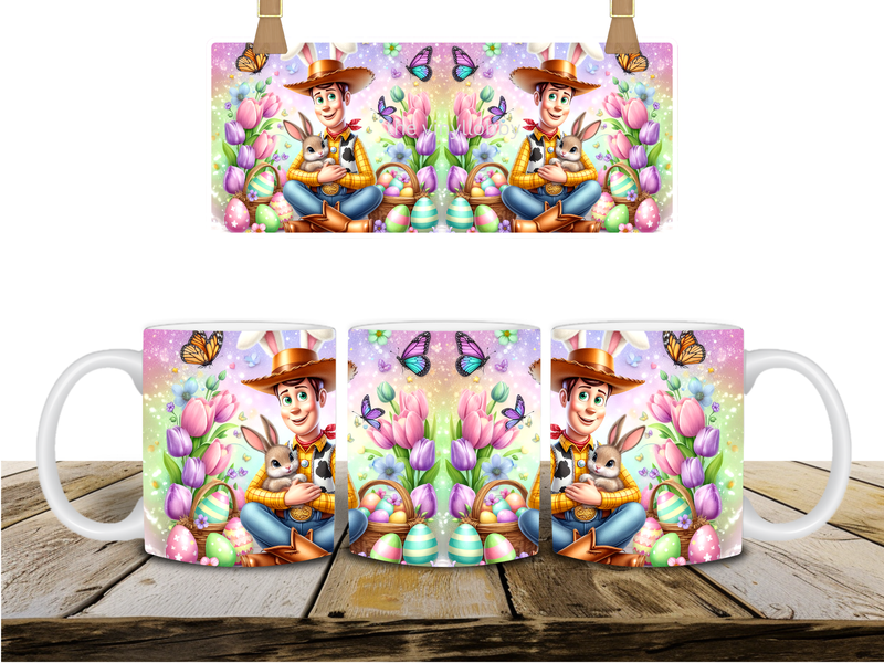 Cowboy Easter Printed Sublimation Paper for 11oz mug