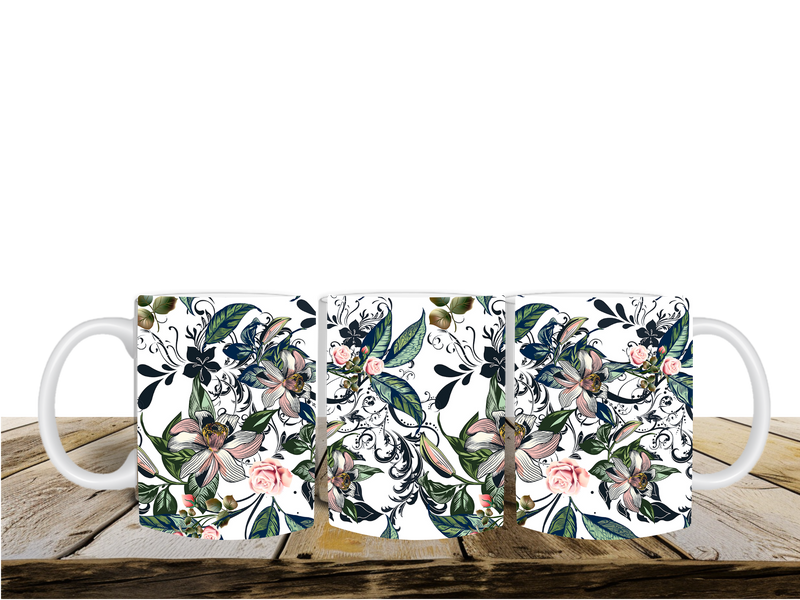 Floral Forrest Printed Sublimation Paper for 11oz mug.