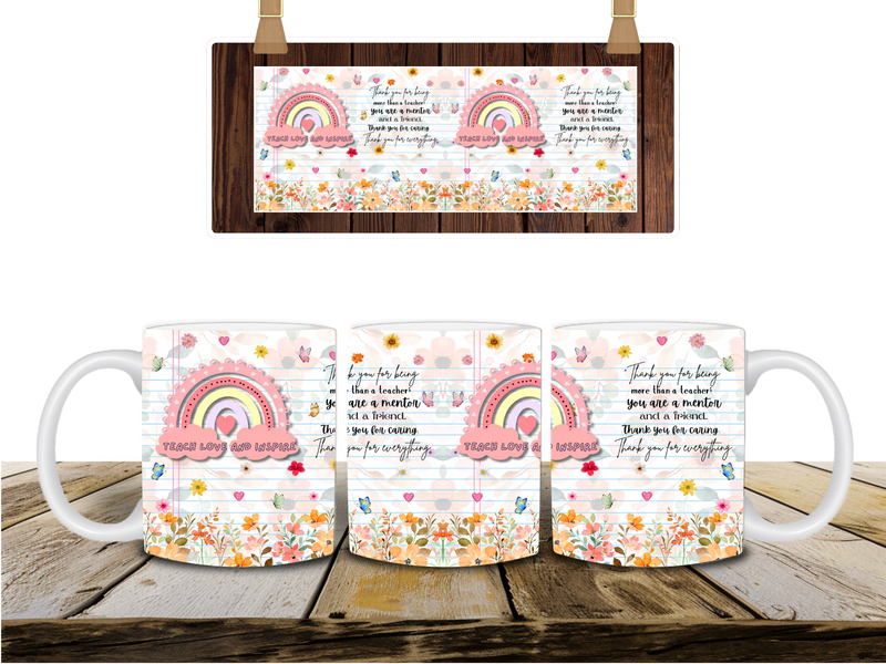 More than a Teacher Printed Sublimation Paper for 11oz mug