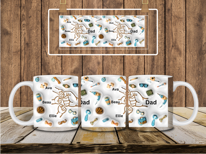 Puff Best Dad Hands 11oz Printed Mug