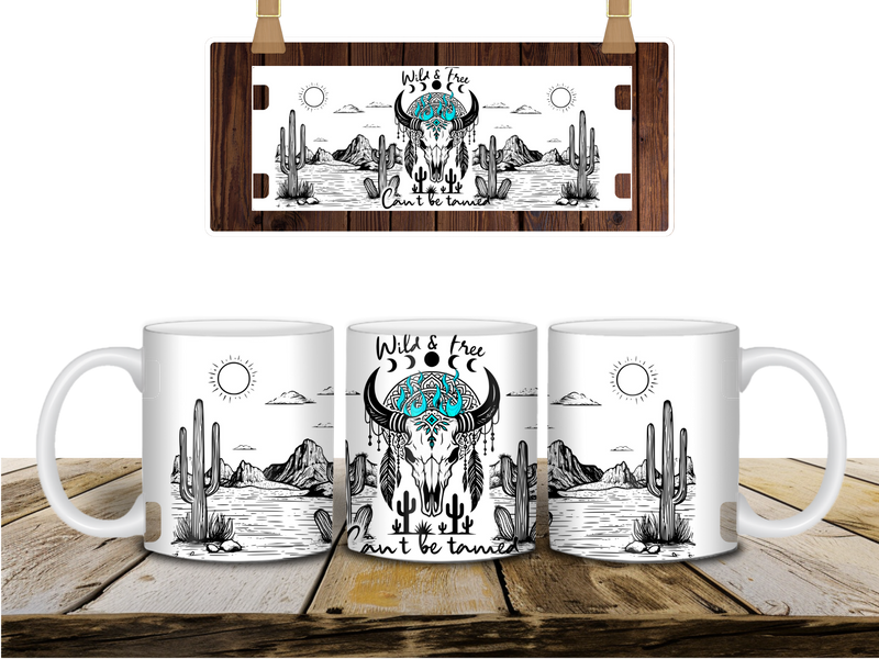 11oz Sublimation print - Wild and Free