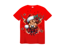 DTF Transfer Sheet - Highland Cow Xmas