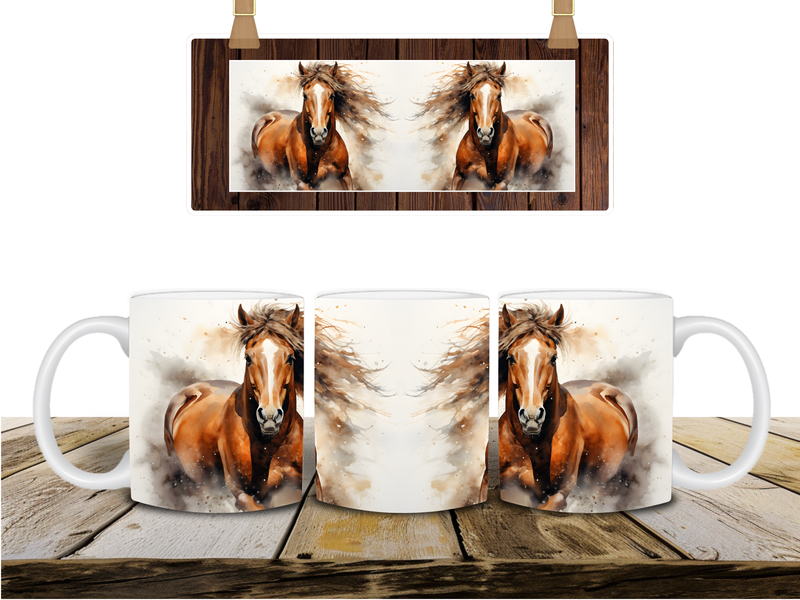 Wild Horses Printed Sublimation Paper for 11oz mug.