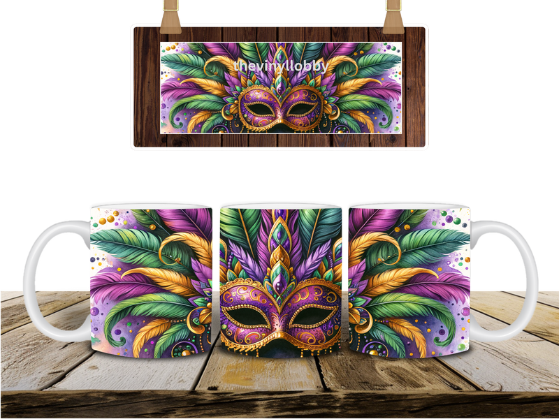 Mardi Printed Sublimation Paper for 11oz mug.