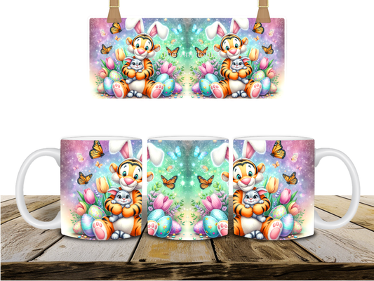 Baby Tiger Easter #2 Printed Sublimation Paper for 11oz mug