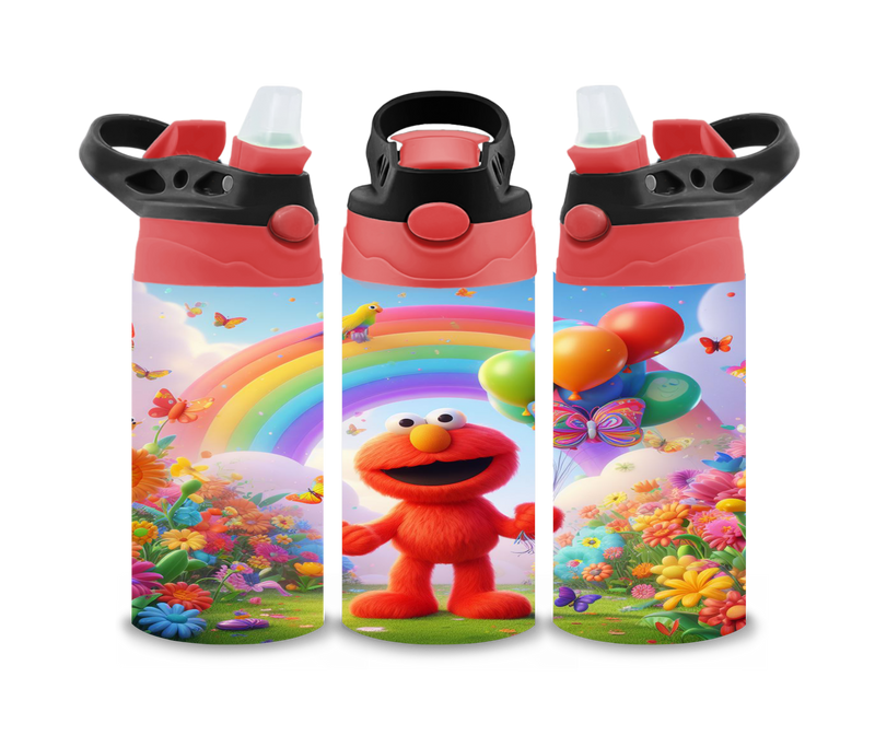 12oz Sublimation Flip Top Water Bottle Print - Kids Street