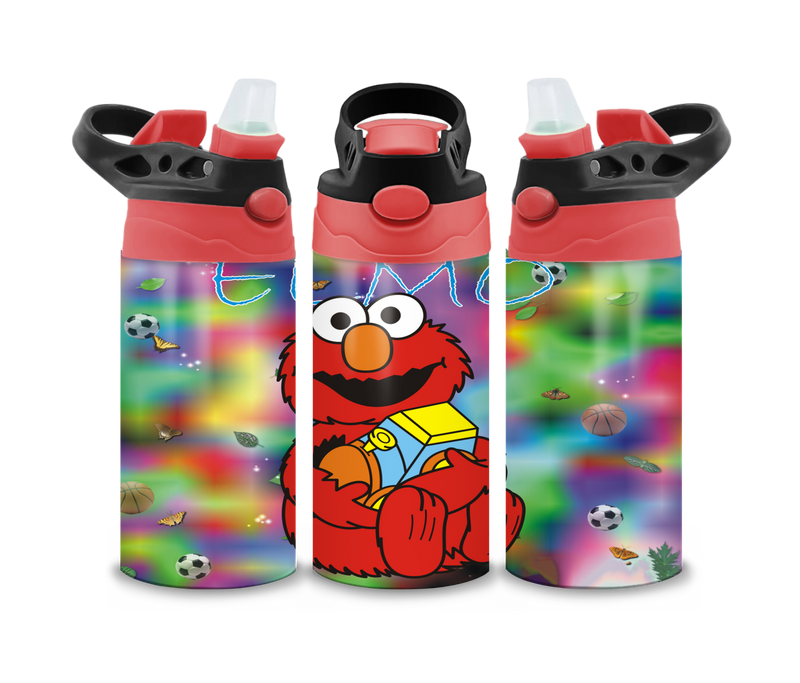 12oz Sublimation Flip Top Water Bottle Print - Kids Street