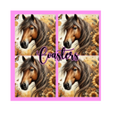 Sublimation Coaster Prints 4 Per Pkt 4"x4" - Butterfly Highlander