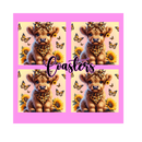 Sublimation Coaster Prints 4 Per Pkt 4"x4" - Butterfly Highlander