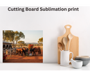 Cutting Board Sublimation Print - Country Christmas