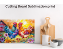 Cutting Board Sublimation Print - Chickens