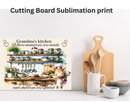 Cutting Board Sublimation Print - Grandma's Kitchen