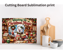 Cutting Board Sublimation Print - Whisking up Christmas Magic