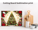 Cutting Board Sublimation Print - Merry Christmas Tree