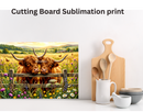 Cutting Board Sublimation Print - Highlander Cows