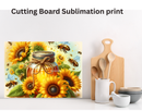 Cutting Board Sublimation Print - Sunflower Bee's